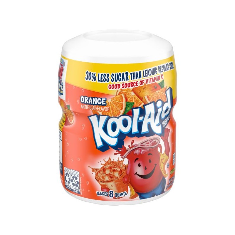 Kool-Aid Sugar-Sweetened, Orange, Artificially Flavored Powdered Soft Drink Mix,19 OZ