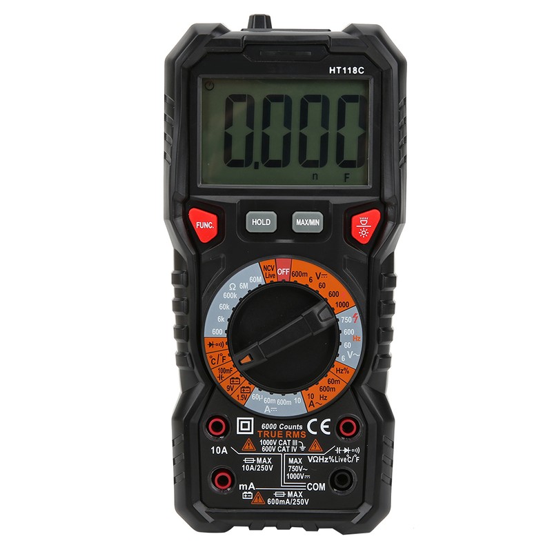 Multimeter Meter 6000 Count Digital Automatic Range True Effective Value