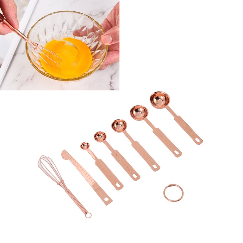 Measuring Spoons 7 in 1 Stainless Steel Stackable Design Multifunction