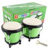 EastRock Green Bongo Drum 4” and 5” Set for Adults,Beginners,Percussion