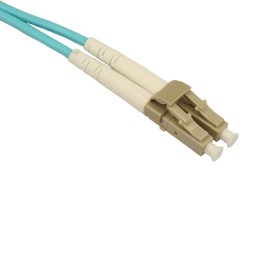 Jopto LWL Glasfaser Patchkabel (LSZH) 50/125, 10G Duplex, 1 m / 100 cm, LC/UPC auf LC/UPC OM4 Multimode Duplex Glasfaserkabel 50/125um LSZH