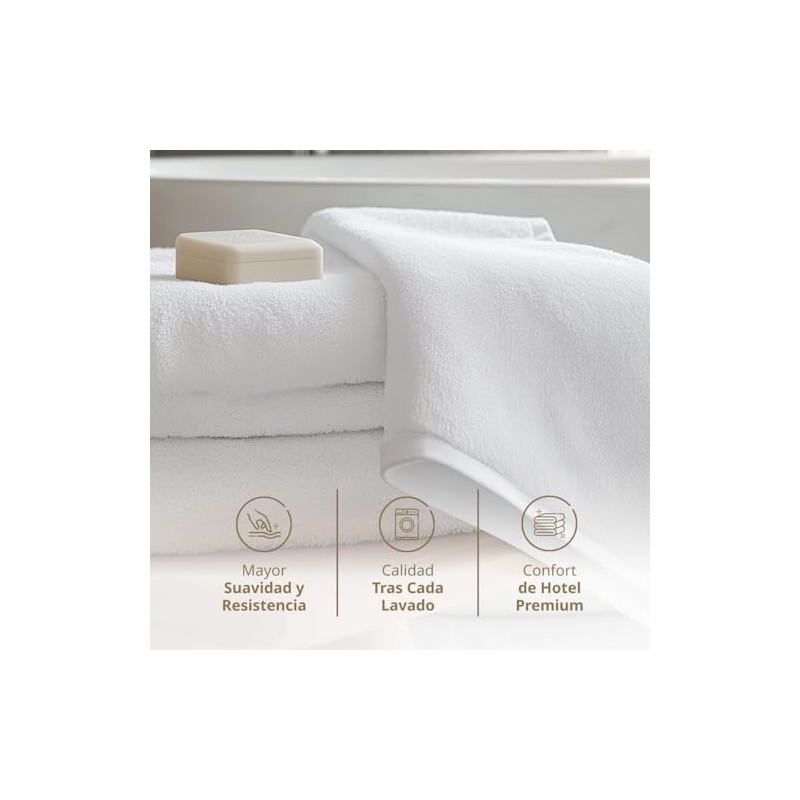Toalla Facial 30x30cm 50gr Hotelera 100 Algodón Super Absorbente Suave