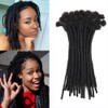 Datanala 8 Inch Human Hair Dreadlock Extension 20 Strands 0.6cm