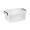 Easy Shopping® Clear Plastic Storage Box Lid Clip Locking Office