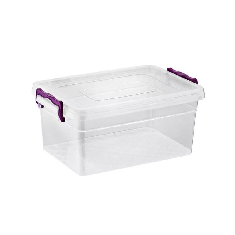 Easy Shopping® Clear Plastic Storage Box Lid Clip Locking Office
