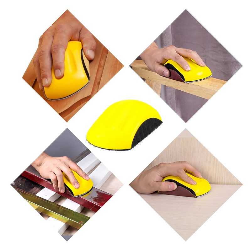 Bopfimer 5 Inch Hand Sanding Block for Hook & Loop