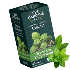 Sri Gardens Tea Green Tea Peppermint Tea Bags, 20 count