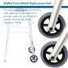 Walker Front Wheels Replacement Feet, Folding Med Lock Roller Parts,