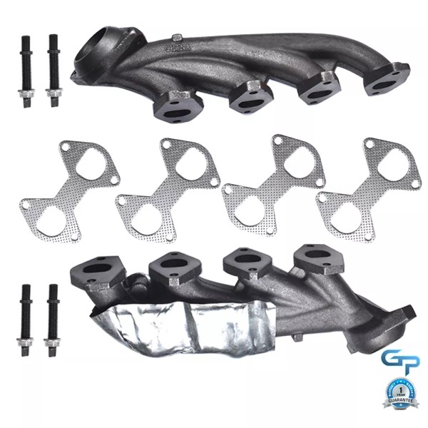 greatparts Set 2 Left+Right Side Exhaust Manifold w/ Gasket For