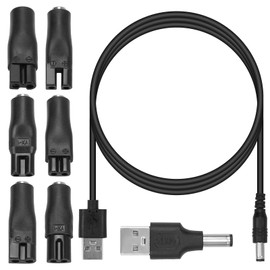 7-teiliges 5-V-USB-Ladegerät für Rasierer, Universalkabel, für verschiedene Marken von Rasierern, Ladegerätset, Reiniger, Tischlampen und andere Kabel