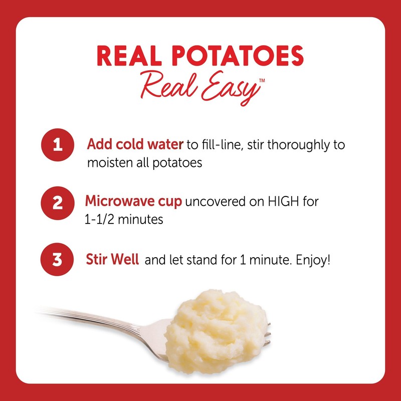 Idahoan Four Cheese Instant Mashed Potatoes 1.5 oz Cup, (24