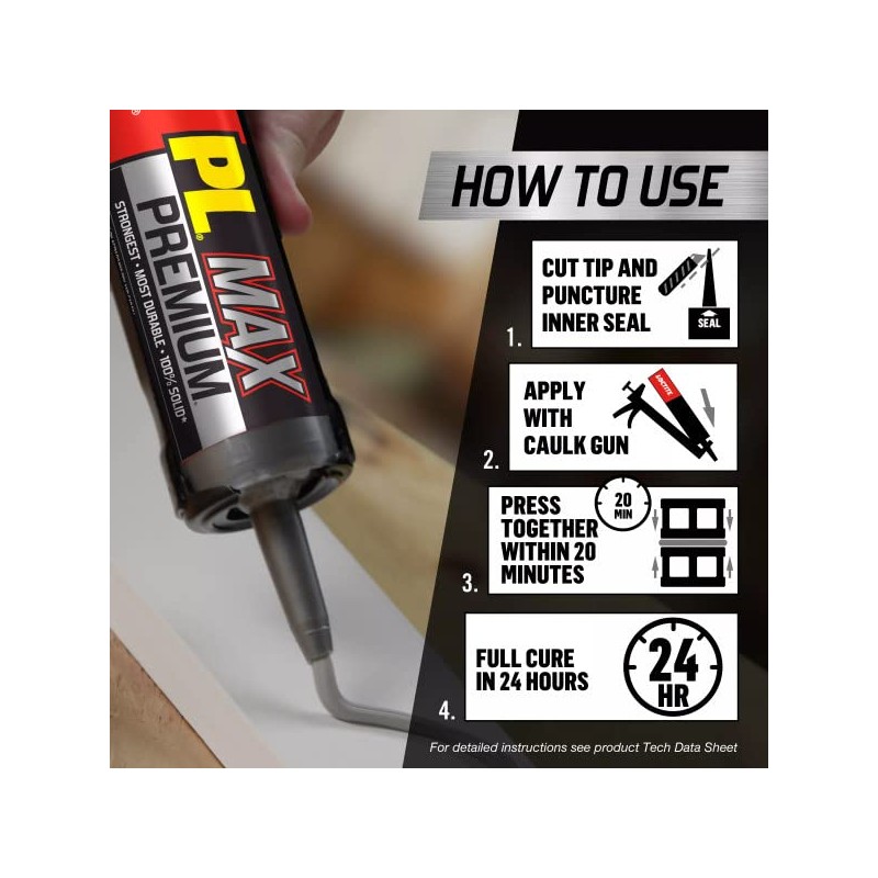 Loctite PL Premium Max Construction Adhesive, Versatile Construction Glue for
