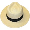 STRAW CRUSHABLE FOLDABLE SUMMER PANAMA FEDORA TRILBY HAT WITH BAND