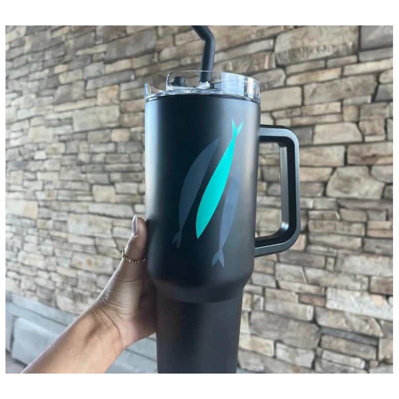 The Chosen: 3 Fish Tumbler - Black - 40 Ounces