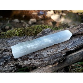 Selenite Crystal Natural Wand 10cm | Crystal Wand for Spells, Divination, Witchcraft, Crystal Cleansing