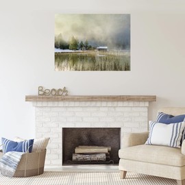 Fine Art Canvas First Touch of Snow Canvas Wall Decor by Artist Anne Schneidersmann for Living Room, Bedroom, Bathroom, Kitchen, Office, Bar, Dining & Guest Room - Ready to Hang - 32 in x 24 in