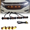 GTINTHEBOX 4 luces LED ámbar para parrilla de lente ahumada