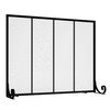 Fire Beauty Flat Panel Fireplace Screen Spark Guard Wrought Metal