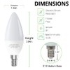 GOSCHE 60 Watt Led Candelabra Bulbs Equivalent, E12 Led Ceiling