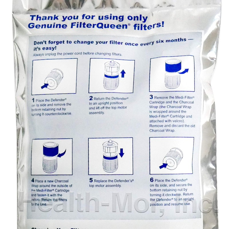 FilterQueen Defender Air Purifier Replacement Filter, Activated Charcoal Pre-Filter Wrap,