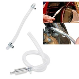 lekudo 2 PCS Car Clutch One Way Valve Hose, PVC Flexible and Leakproof Hydraulic Brake Bleeder Replacement Tube, Check Valve Bleeder Tool, Universal for Motorcycles Repair Accessories (Silver)