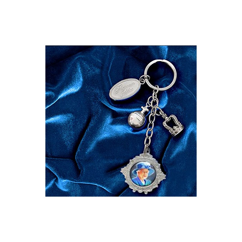 Queen Elizabeth Platinum Jubilee Charm Keyring Commemorative Memorabilia Souvenirs Car