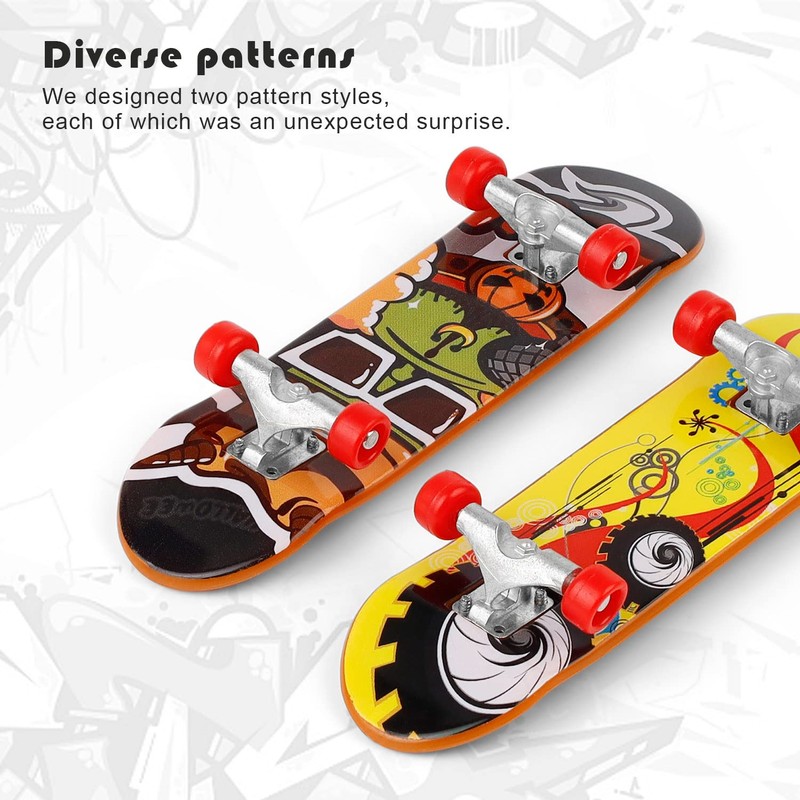 GEBAUM Mini Skateboard 2 Pieces Fingerboard Random Random Creative Gift