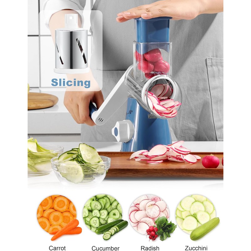 Cheese Grater Rotary, Rotary Grater for Kitchen, Kitchen Grater Vegetable