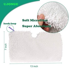 5 PCS Steam Mop Pads Replacement for Shark, Mop Pads Washable Microfiber Compatible with for Shark S3500 Series S3501 S3601 S3550 S3901 SE450 S3801CO S3601D S2901 S2902