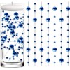 50 Pcs Pearl String for Floating Candles Centerpiece, Blue Faux