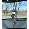 Husband Loss Memorial Car Charm – Angel Wings and Heartfelt