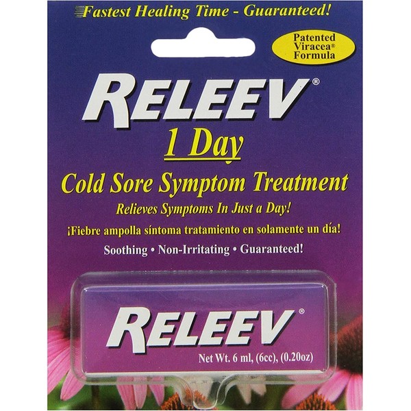 RELEEV 1 Day Cold Sore Treatment 6 mL (Pack of 3)