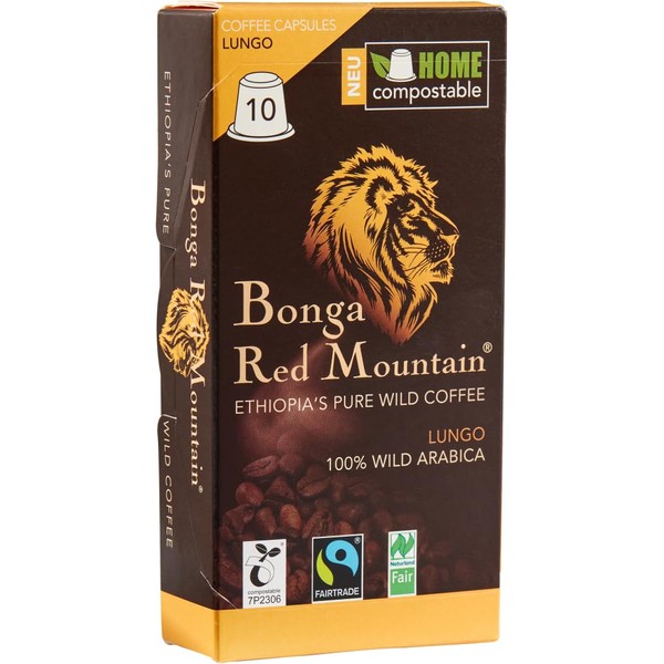 Bonga Red Mountain Capsules Lungo Compostable 6 x 55 g