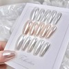 White Pearl Chrome Nail Powder Magic Metallic Silver Mirror Effect