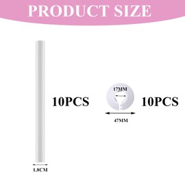 10 Pcs Radiator Pipe Covers White, Pipe Cover 200 X 15mm Snap On Radiator Cover 15mm Piping Protection Thickened Thermal Sleeve