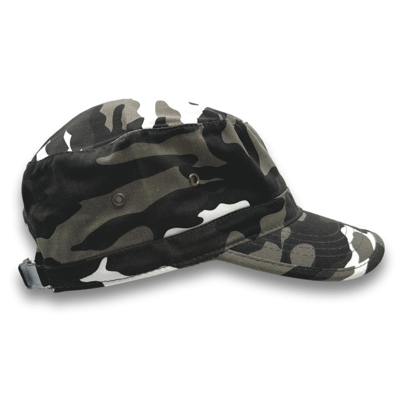 MM Collections Grey Camo Cadet Hat Fatigue Basic Training Round