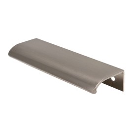 LC LICTOP 120mm/4.72in Arc Modern Finger Edge Pulls Rounded Edge Tab Pull Finger Drawer Pulls Nickel Brushed 96mm/3.78in Hole Spacing 30Pcs