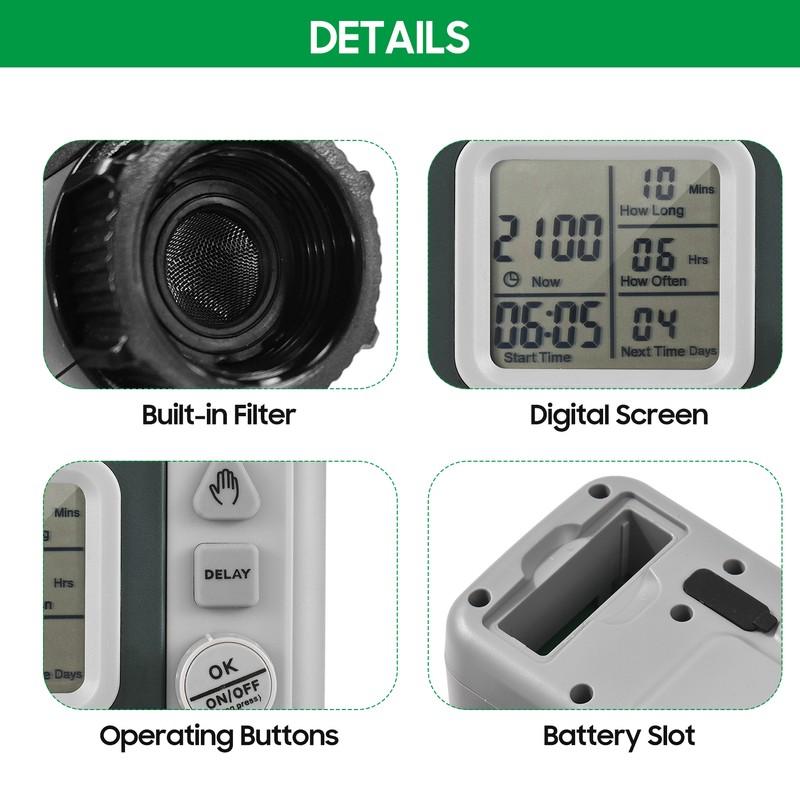 Digital Automatic Watering Timer Programmed Garden Irrigation Timer Hose Faucet