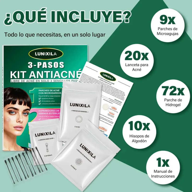 Lunixila Microagujas Para Parches Antiacné,conjunto De 3 En1