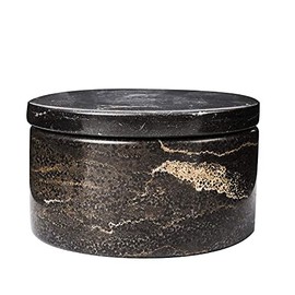Marble Salt Box Salt Cellar with Lid 4 FL OZ Salt Holder Storage Container for Counter Salt Holder