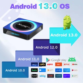 BL Android TV Box 13.0, 2024 Android 13 TV Box 4GB RAM 32GB ROM 8K, Android TV Boxes WiFi 6 with RK3528 Quad-core CPU, Android Box 4K/6K/8K 2.4G/5G Wi-Fi Bluetooth 5.0 USB 3.0 TV Box Android
