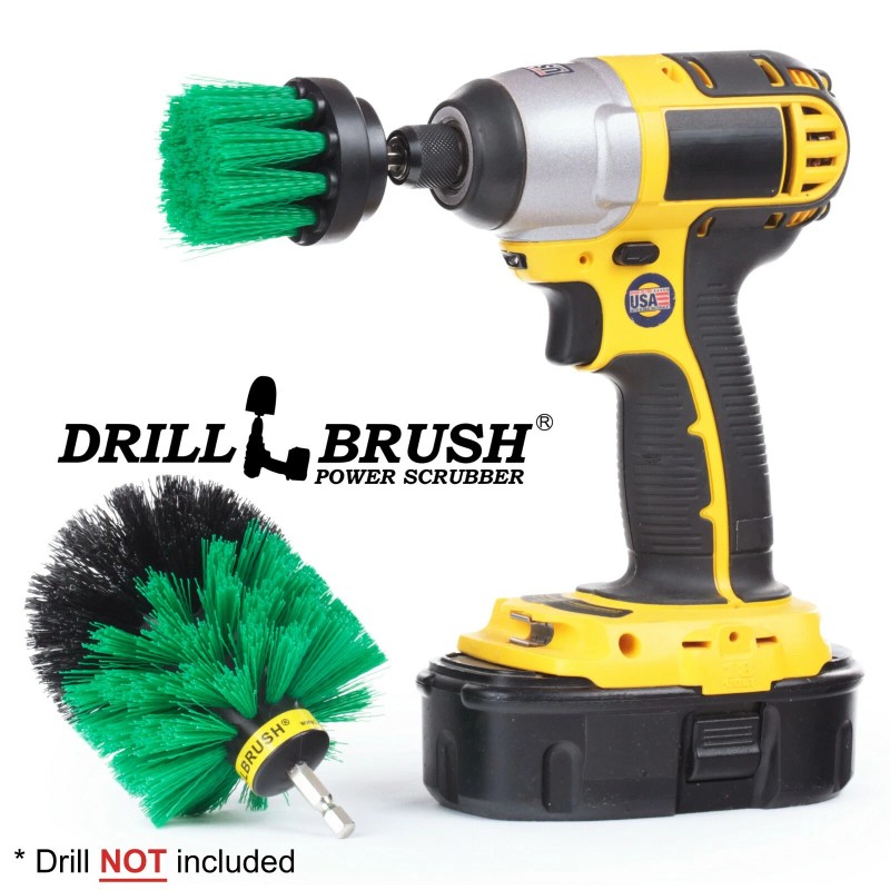 Drillbrush Power Bath Brush Electric Tile and Grout Brush Small