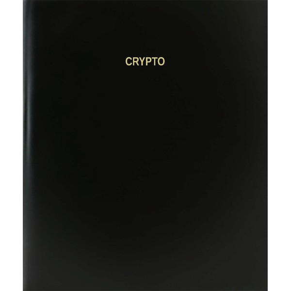 BookFactory Crypto Log Book/Journal/Logbook - 120 Page, 8.5''x11'', Black Hardbound