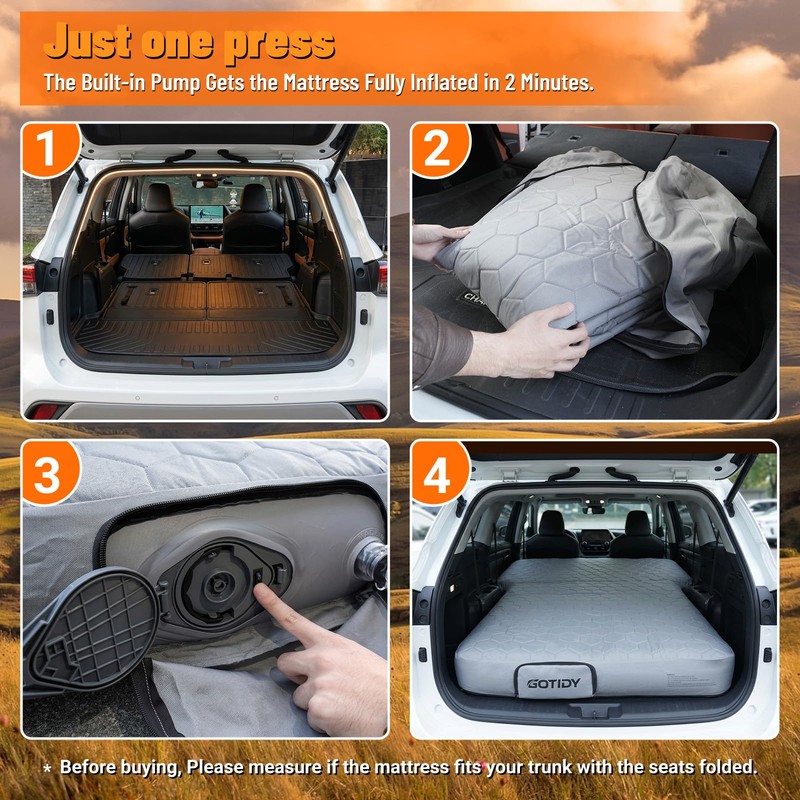 SUV Air Mattress,TENSILE SHELL Extra Sturdy & Comfortable, SUV Mattress
