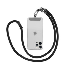 WKeAiKeQing Cell Phone Lanyard,Wrist Strap,Universal Crossbody Adjustable Nylon Shoulder Neck Phone Strap,Phone Tether Tab,for Smartphone (Black)