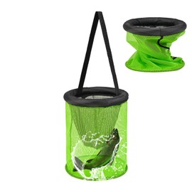 Crab Basket | Foldable Crayfish Storage Cage - Portable Floating Mesh Basket Net for Crayfish Catfish Lures Storage Clamming Crabbing Fly Fishing