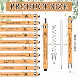 PIAOPIAONIU 30 Set Christian Bible Verse Pens and Cards Gifts Bulk Religious Ballpoint Pens for Men Women Inspirational Scripture Quote Cards for Office School Church Visitors Favors