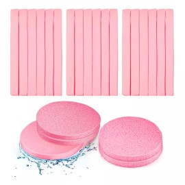 HCSNK Esponjas Faciales Comprimidas De Celulosa Limpieza 60pzs
