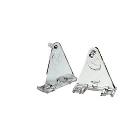 Hold Down Plastic Bracket for 2 inch Horizontal Blind- Pack of 2 - Clear with Screws