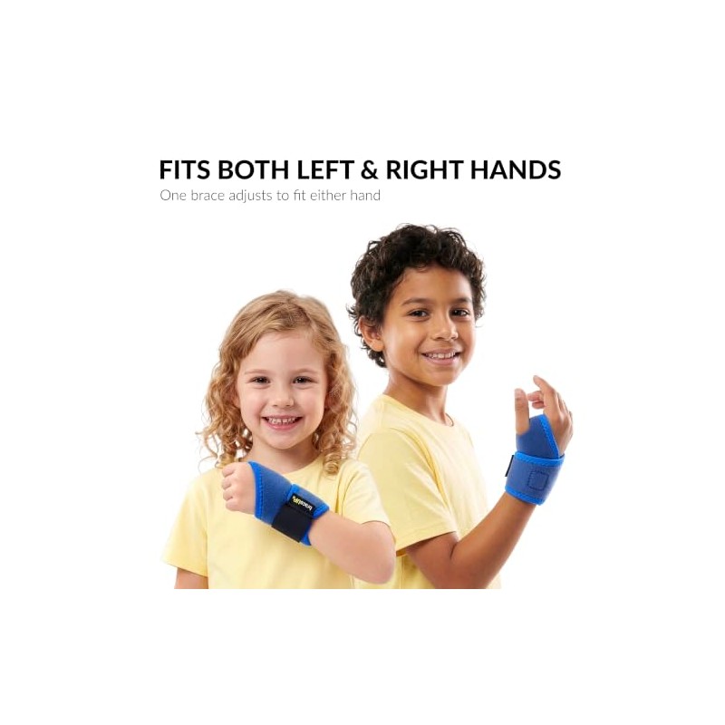 BraceUP Kids Wrist Support – Adjustable Wrap for Left or